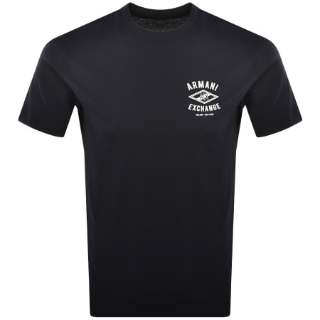 Armani Exchange Crew Neck Logo T Shirt Navy | Mainline